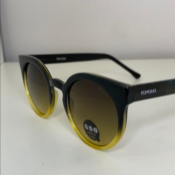 Komono Sunglasses NEW Lulu Black/ Yellow cat eye - Picture 16 of 16